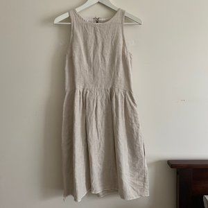 Ruby Cotton Zip-Back Linen Dress - size XS